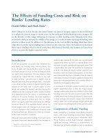 The Effects of Funding Costs and Risk on Banks’ Lending Rates pot