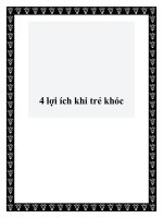 4 lợi ích khi trẻ khóc ppt