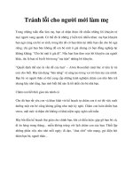 Tránh lỗi cho người mới làm mẹ doc