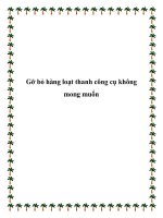 Gỡ bỏ hàng loạt thanh công cụ không mong muốn docx