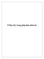 8 Mẹo tẩy trang giúp làm mềm da pdf