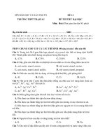 SỞ GIÁO DỤC VÀ ĐÀO TẠO TN TRƯỜNG THPT TRẠI CAU ĐỀ 14 pot