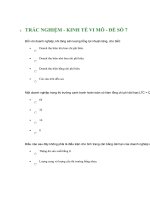 TRẮC NGHIỆM - KINH TẾ VI MÔ - ĐỀ SỐ 7 docx