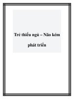 Trẻ thiếu ngủ – Não kém phát triển docx