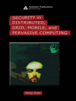 security in distributed, grid, mobile, & pervasive computing