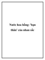 Nước hoa hồng: ''''bạn thân'''' của nhan sắc ppt