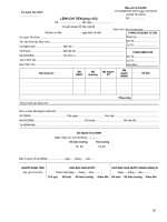 Lệnh chi tiền phục hồi ppt