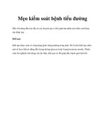 Mẹo kiểm soát bệnh tiểu đường pptx