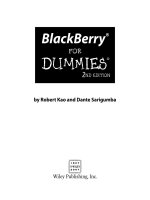 blackberry for dummies 2nd