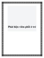 Phát hiện viêm phổi ở trẻ pot