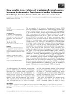 Báo cáo khoa học: New insights into evolution of crustacean hyperglycaemic hormone in decapods – ﬁrst characterization in Anomura pdf
