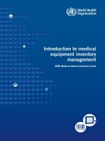 Introduction to medical equipment inventory management potx