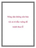 Nông dân không nên bán vội cá rô đầu vuông để tránh thua lỗ pot