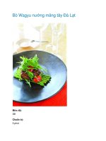 Bò Wagyu nướng măng tây Đà Lạt docx