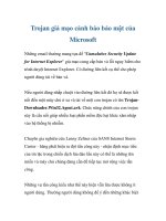 Trojan giả mạo cảnh báo bảo mật của Microsoft docx