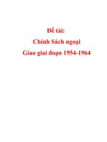Chính sách ngoại giao trong giai đoạn 1954-1964 pdf