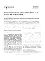 thermal oxide synthesis and characterization of fe3o4 nanorods and fe2o3 nanowires
