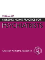 Manual of Nursing Home Practice for Psychiatrists pot