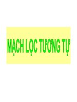 MẠCH LỌC TƯƠNG TỰ ppt