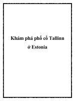 Khám phá phố cổ Tallinn ở Estonia ppt