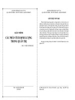 giáo trình các phân tích định lượng trong quản trị - pgs bùi tương trí