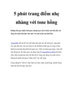 5 phút trang điểm nhẹ nhàng với tone hồng pot