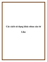 Các cách sử dụng khác nhau của từ Like potx