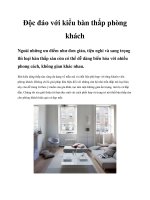 Độc đáo với kiểu bàn thấp phòng khách potx