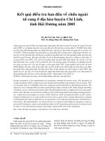 Kết quả điều tra ban đầu về chửa ngoài tử cung ở địa bàn huyện Chí Linh, tỉnh Hải Dương năm 2005 pptx