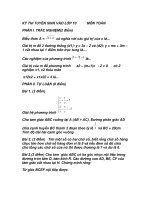 Đề Thi Thử Tuyển Sinh Lớp 10 Toán 2013 - Đề 33 pdf