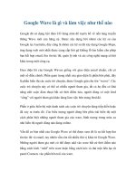 Google Wave là gì và làm việc như thế nào pptx