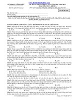 ĐỀ KSCL THI ĐẠI HỌC LẦN 2 NĂM HỌC 2012-2013 Môn: HÓA HỌC; KHỐI A docx