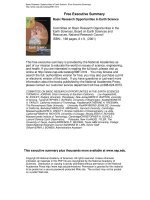 Basic Research Opportunities in Earth Science potx