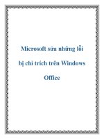 Microsoft sửa những lỗi bị chỉ trích trên Windows Office docx