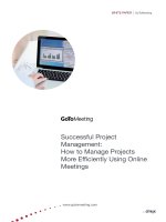 Successful Project Management: How to Manage Projects More Efficiently Using Online Meetings pptx