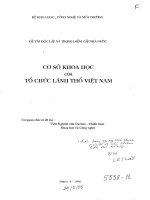 Cơ sở khoa học của tổ chức lãnh thổ Việt Nam pdf
