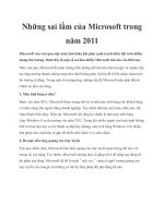 Những sai lầm của Microsoft trong năm 2011 pptx