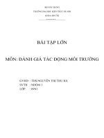 ĐÁNH GIÁ tác ĐỘNG môi TRƯỜNG ở sân golf mê kông