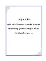 LUẬN VĂN: Ngân sách Nhà nước trong hệ thống tài chính trong quá trình chuyển đổi cơ chế kinh tế ở nước ta doc
