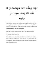 8 lý do bạn nên uống một ly rượu vang đỏ mỗi ngày potx