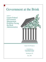 Urgent Federal Government Management Problems Facing the Bush Administration docx