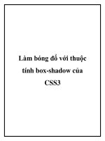 Làm bóng đổ với thuộc tính box-shadow của CSS3 potx