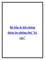 Bà bầu & hội chứng thèm ăn những thứ kỳ cục pptx