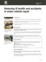 Reducing ill health and accidents in motor vehicle repair pot