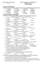 Kỳ thi chọn lọc học sinh giỏi lớp 9 năm học 2012 - 2013 Môn Tiếng Anh potx