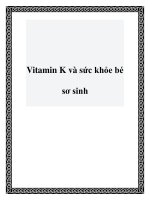 Vitamin K và sức khỏe bé sơ sinh docx