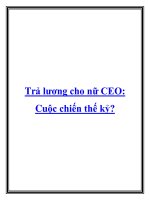 Trả lương cho nữ CEO: Cuộc chiến thế kỷ? docx