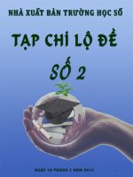TẠP CHÍ LỘ ĐỀ SỐ 2 NĂM 2013 docx