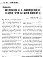 Báo cáo khoa học: Bước đầu hiện đại hóa chữ quốc ngữ qua một số truyện ngắn Nam Bộ đầu thế kỷ 20 potx