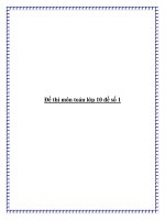 Đề thi môn toán lớp 10 đề số 1 pdf